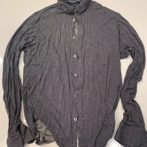 Zara men’s button up, black/grey soft stretchy